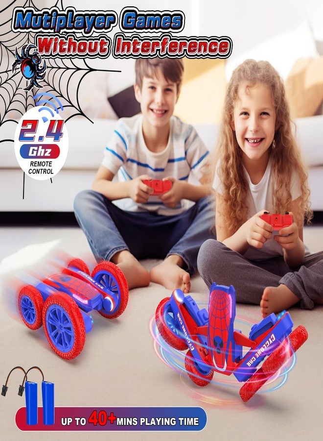 سيارة بليسبد للتحكم عن بعد، سيارات سبايدر RC، سيارات دوارة 360 درجة، دفع رباعي، سيارات حركات بهلوانية، ألعاب أبطال خارقين، سيارة سباق، ألعاب للأولاد، هدايا عيد ميلاد للأولاد من 4 إلى 12 سنة، هدايا صغيرة للأطفال - Image 3